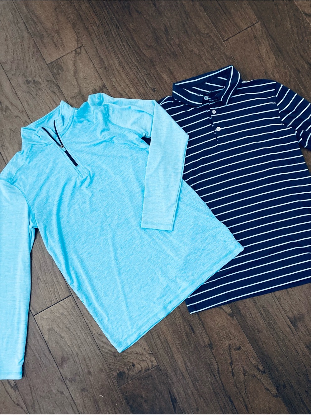 SET Tommy Bahama Boys’ Navy & Light Blue Active Polo & Quarter-Zip Size 14 / XL